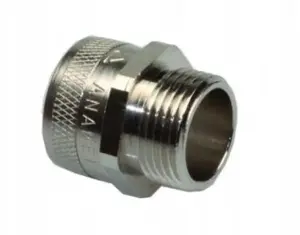 STASIŃSKI Anaconda Straight Fixed Fitting IP54 PG48 Male for FCD/FCE 50, Nickel-Plated Brass