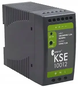 SilentiumPC KSE 10012P impulsu barošanas bloks 12V DC 7.5A uz DIN sliedes