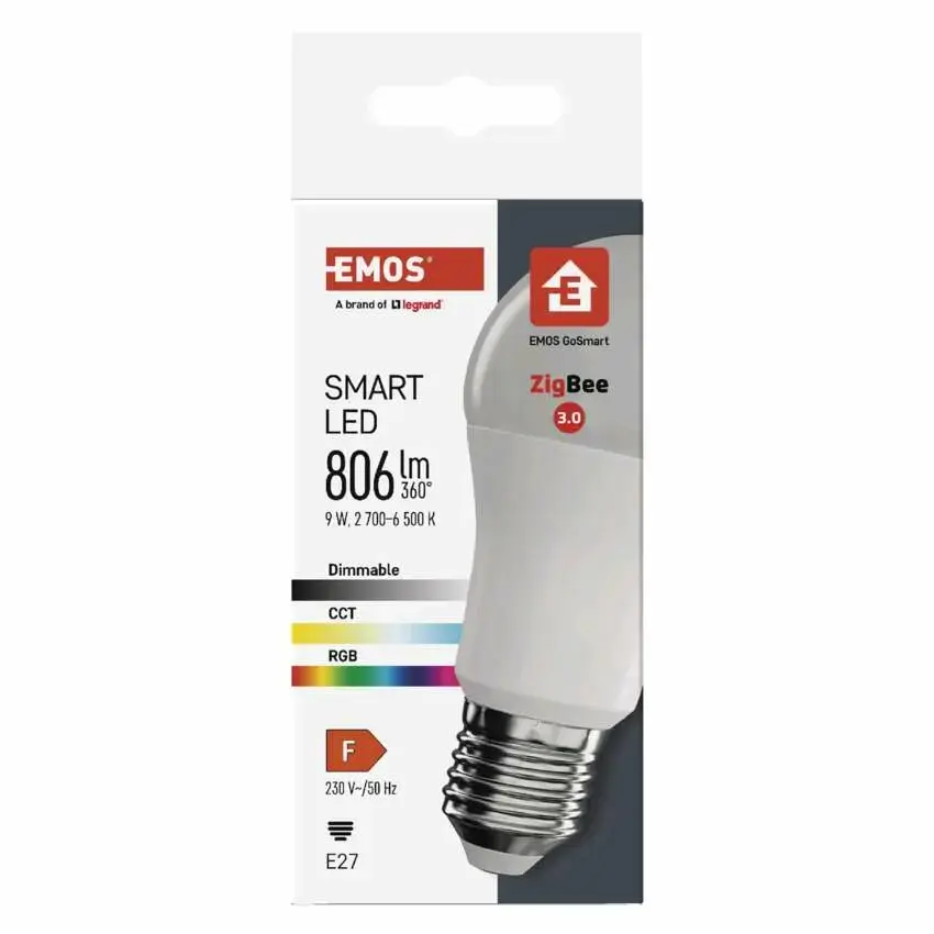 Умная лампа EMOS ZQZ514R E27 9 Вт ZigBee Photo 4
