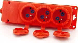 Тройник-удлинитель ELS Elektrotechnika TRGP-3 резиновый 16A 230V IP44