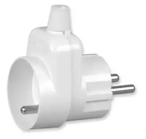 Timex WT-16U/G Uni-Schuko Plug 16A 2P+E with 2P+E Socket 250V White
