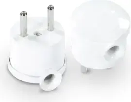 Plastrol WT-10 Mini Angled Plug, Rewirable, 16A 250V, White