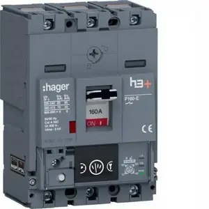 Hager h3+ P160 Energy korpusa automātslēdzis 3P 160A 70kA