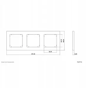 Karlik MINI 60MR-3 Triple Square Universal Frame, Taupe Plastic