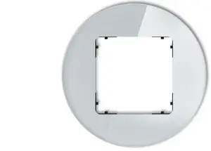 Karlik ICON Universal Single Round Frame, Glass Effect, Grey Frame with Black Base