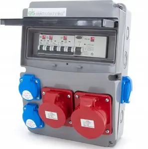ELS Elektrotechnika Construction Power Distribution Board 32A/5P, 16A/5P, 4x230V Sockets with Circuit Breakers and RCD