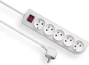 Elgotech Classic pagarinātājs 5 rozetes 5 m balts