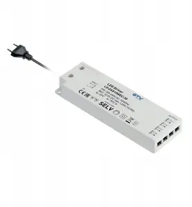 GTV SLIM EASY CLICK LED barošanas bloks 12V 30W IP20 ar Mini AMP savienotāju un kabeli