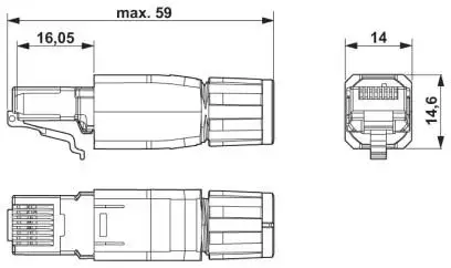 Разъем Phoenix Contact VS-08-RJ45-5-Q RJ-45 Photo 2