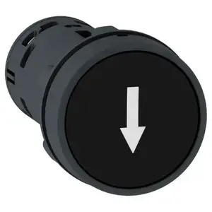 Кнопка Schneider Electric XB7NA21343, черная с белой стрелкой вниз
