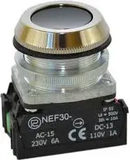 Promet W0-NEF30-K 2X S Control Pushbutton 30mm Black 2NO