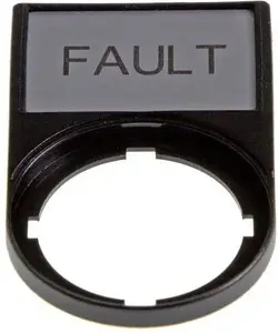 Eaton M22S-ST-GB8 taisnstūra marķējuma plāksnīte FAULT 50 x 30 mm melna