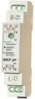 Pollin MKF-2P Phase Loss and Asymmetry Monitor with Contactor Contact Control 1P 8A 250V TH35