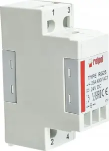 Relpol RG25-3022-28-3380 Industrial Electromagnetic Relay, 2NO, 25A AC1 / 15A AC3, 400V, AgSnO2 Contacts