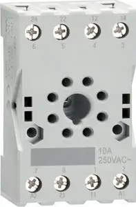 LOVATO Electric HR7XS1 8-pin Socket for Industrial Relays 2 C/O with Screw Terminals