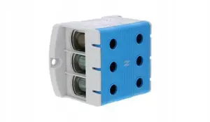 Ergom ZJUN-3x150/BL 3-pole DIN rail terminal block, blue