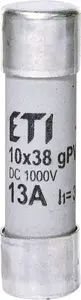 Eti-Polam CH10 Cylindrical PV Fuse Link 13A 1000V DC 10x38mm