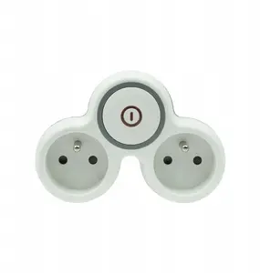 Plastrol R-21WS/B 2-Way Plug-in Socket Splitter with Switch and Grounding