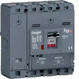 Автоматический выключатель в литом корпусе Hager h3+ P160 4P 40A 50кА