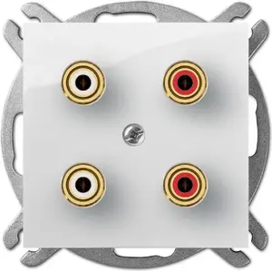 Двойная акустическая розетка Elektro-Plast CARLA, белая