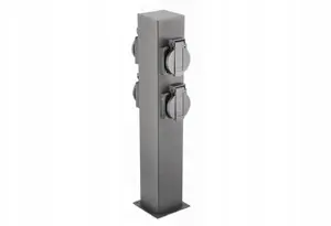 GTV LARGO-P 36 Garden Power Post, 4x Schuko Sockets, IP44, 3500W, Graphite