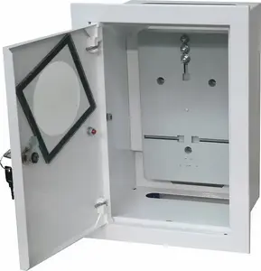 Alfako A-RW18 Flush-Mounted Metal Distribution Board 1x1F with Lock and Window RAL 9003
