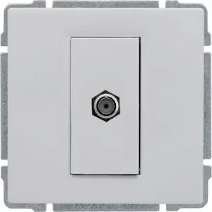 KOS 660454 Single F-Type Antenna Socket, White