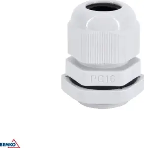 Bemko PG-16 Cable Gland, Grey, 100 Pieces