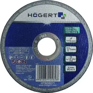 GTV HT6D601 Corundum Cutting Disc for Metal and Inox, 115 mm, 1.0 mm
