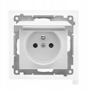 Kontakt-Simon 55 IP44 Socket Module with Gasket and Quick Connectors, Light Gray Matte