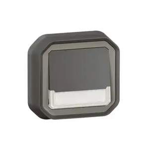Кнопочный выключатель Legrand 069854L Plexo 55 с подсветкой 10А 250В антрацит