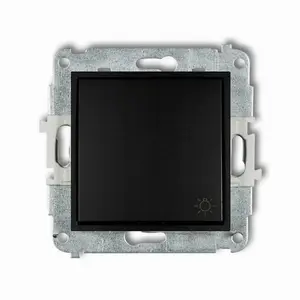 Karlik 12IWP-5 Momentary Light Switch Mechanism, Matte Black