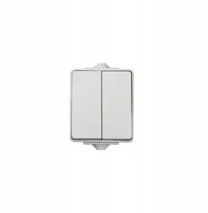 Kanlux TEKNO IP65GR Universal Double-Pole / Staircase Switch, IP65, Grey