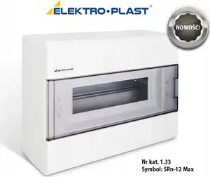 Модульный распределительный щит накладной 1x12 IP40 SRn-12 Max с клеммами N+PE