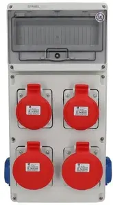 Spamel SB-108705-S0140-54 Distribution Board 1x32A 5P, 1x16A 5P, 3x16A 3P, IP54