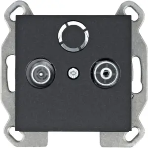 Hager WL3013 RTV Terminal Socket-Outlet Black