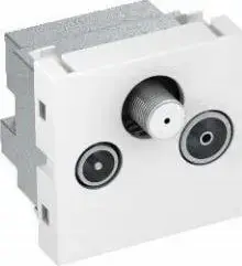 Bettermann 3-izeju antenas rozete R-TV-SAT 45x45 mm, tīri balta