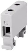 MOREK OTL16 DIN Rail Terminal Block for Aluminum and Copper Conductors 1.5-16mm2, 1-Pole, 2-Port, Grey