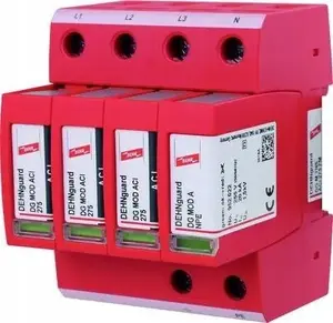 УЗИП Dehn DG M TNS ACI 275 FM Тип 2, 4-полюсное, 20кА, 1.5кВ для сетей TNS