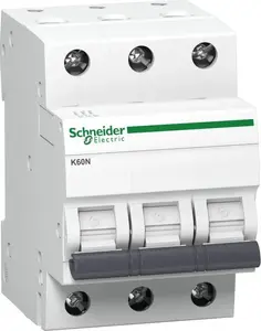 Автоматический выключатель Schneider Electric K60N-B63-3, 3 полюса, характеристика B, 63A, 6кА