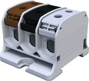 Винтовая клемма Simet STB 50-3X для алюминиевых и медных проводников, коричневая