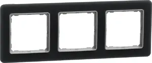Schneider Electric Sedna Elements 3-vietīgs rāmis, dūmakains stikls