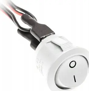 GTV Rocker Switch AE-WLB01-10 12V 3A with 0.1m Cables and Mini Amp Connectors