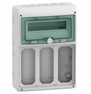 Распределительный щит Schneider Electric Mureva накладной 1x12 IP65 с 3 отверстиями для розеток