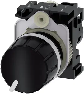 Siemens 3SU1200-2PR10-1AA0 Potentiometer, 22mm Round, 4.7kOhm, Black