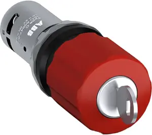ABB CE3K1-10R-11 Key-Operated Emergency Stop Mushroom Pushbutton 30mm 1NO+1NC 24-300V