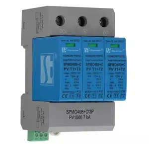 Spamel SPMO40B+C 3P PV Surge Protection Device, 1000V DC, 7kA, Type 1+2