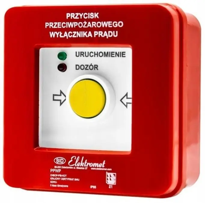 Elektromet PPWP-5s A ugunsdrošības avārijas slēdzis