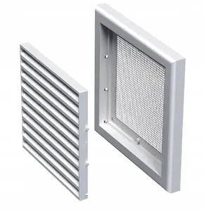 Ventilācijas restes Ventika MW100A ar sietu, baltas, 154x154 mm