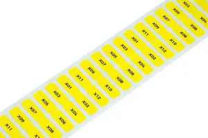 Wago 210-807 Self-Adhesive Thermal Transfer Printer Label, Yellow, 20x8 mm